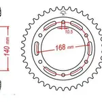 Couronne JT SPROCKETS 42 dents acier pas 525 type 3 BMW F800GS