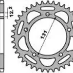 Couronne PBR 44 dents aluminium ultra-light pas 520 type 4586