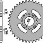 Couronne acier PBR 33 dents chaîne 520 Kawasaki KLX110
