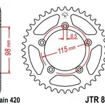 Couronne JT SPROCKETS 48 dents acier pas 420 type 894