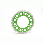 Couronne RENTHAL Ultralight™ 50 dents alu anti-boue pas 420 type 191U anodisé vert Kawasaki KX80/85