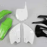 Kit plastique UFO couleur origine (2010) restylé vert/noir/blanc Kawasaki KX85
