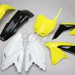 Kit plastique UFO couleur origine jaune/noir/blanc Suzuki RM-Z450