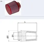 Filtre à air BMC Conique manchon Ø60mm