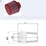 Filtre à air BMC Conique manchon Ø42mm