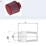 Filtre à air BMC Conique manchon Ø86mm