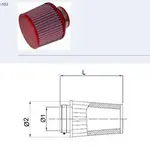 Filtre à air BMC Conique manchon Ø52mm