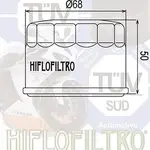 Filtre à huile Hiflofiltro HF147