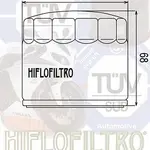 Filtre à huile Hiflofiltro HF172C chrome Harley Davidson