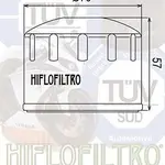 Filtre à huile Hiflofiltro HF165 BMW F800GS/F800ST