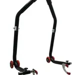 Béquille arrière BIHR démontable universelle noir avec supports en &quot;V&quot;