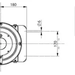 Enrouleur de câble électrique ZECA avec 3 prises Schuko