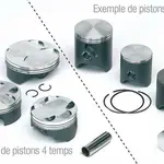 PISTON DE RECHANGE POUR CYLINDRE CYLINDER WORKS POUR KAWASAKI KXF250 269CC &#039;04-09, Ø80MM