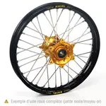 ROUE AVANT RM-Z250 07-10 RM-Z450 05-10 21x1,60x36T, JANTE NOIRE MOYEU OR