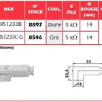 Anti-parasite NGK TRS1233B Racing jaune pour bougie avec olive