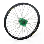 Roue avant complète HAAN WHEELS 21x1,60 jante noir/moyeu vert Kawasaki KX250/450F