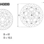 Disque de frein avant BREMBO Série ORO rond flottant