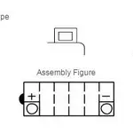 Batterie YUASA YB14-A2 conventionnelle