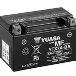 Batterie YUASA YTX7A-BS sans entretien livrée avec pack acide