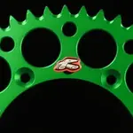 Couronne RENTHAL Ultralight™ 50 dents alu anti-boue pas 420 type 191U anodisé vert Kawasaki KX80/85