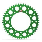 Couronne RENTHAL Ultralight™ 50 dents alu anti-boue pas 420 type 191U anodisé vert Kawasaki KX80/85