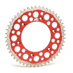 Couronne RENTHAL Twinring® 49-dents Ultra-light anti-boue anodisé dur rouge Honda