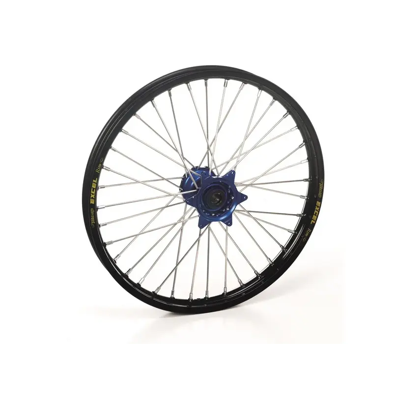 Roue arrière complète haan wheels 17x5.0x.36t jante noir/moyeu bleu ktm/husqvarna