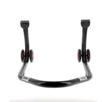 Béquille arrière BIHR Home Track supports en &quot;V&quot; noir mat roues rouge