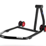 Béquille monobras droite BIHR Home Track noir mat roues bleu