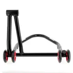 Béquille monobras droite BIHR Home Track noir mat roues rose