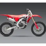Silencieux double YOSHIMURA RS-9T Signature Series inox/casquette carbone Honda CRF250R