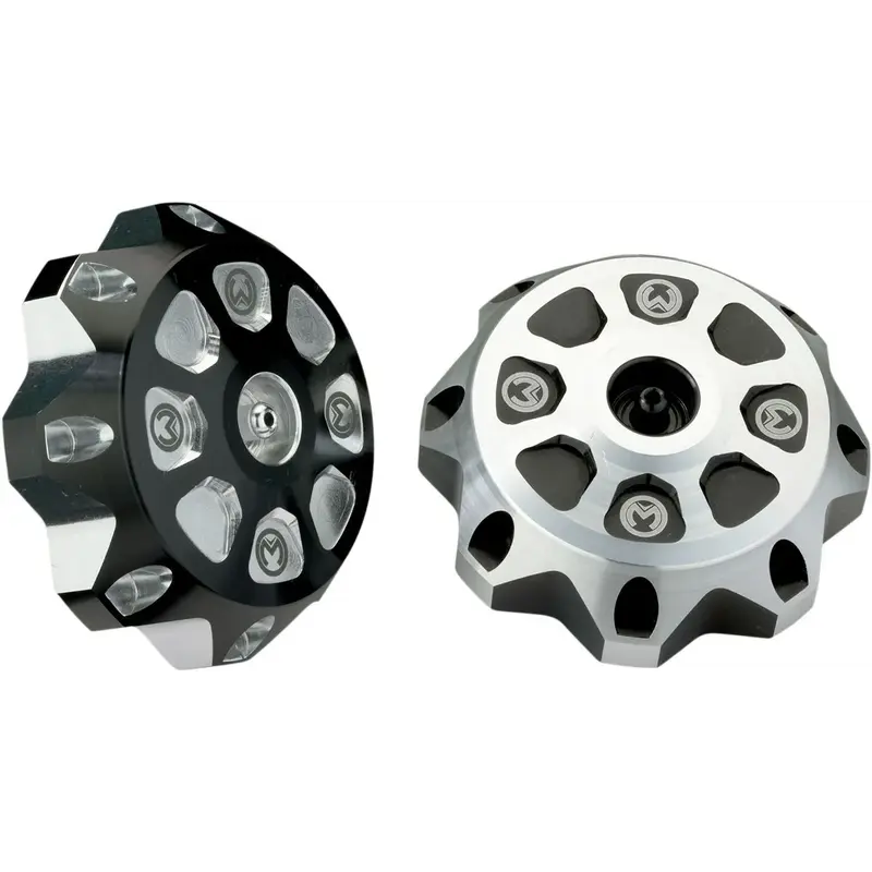 GAS CAP ALUMINUM BLACK / SILVER