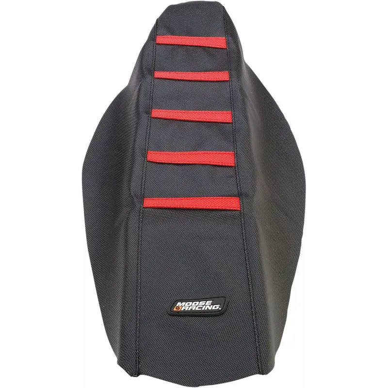 RIBBED SEAT COVER BLACK/RED