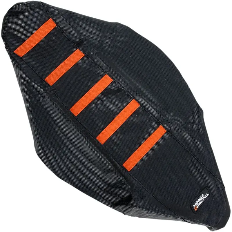 RIBBED SEAT COVER BLACK/ORANGE