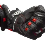 Gants RST Pilot CE cuir noir/rouge/blanc taille M 
