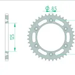 Couronne AFAM 41 dents acier standarc pas 520 type 71304