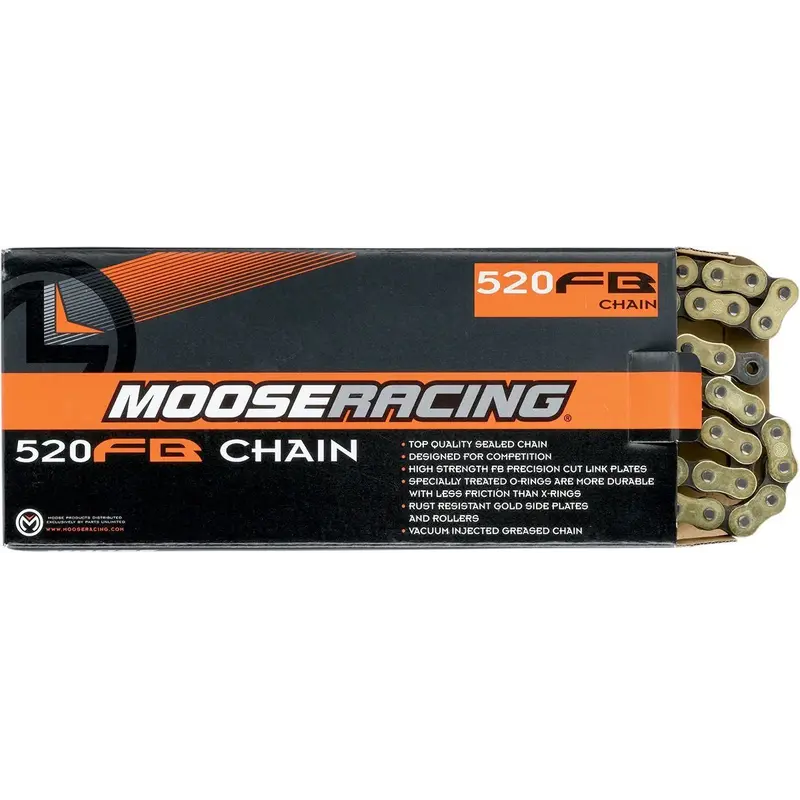 Chaîne de transmssion 520-FB 120 maillons O-RING Or