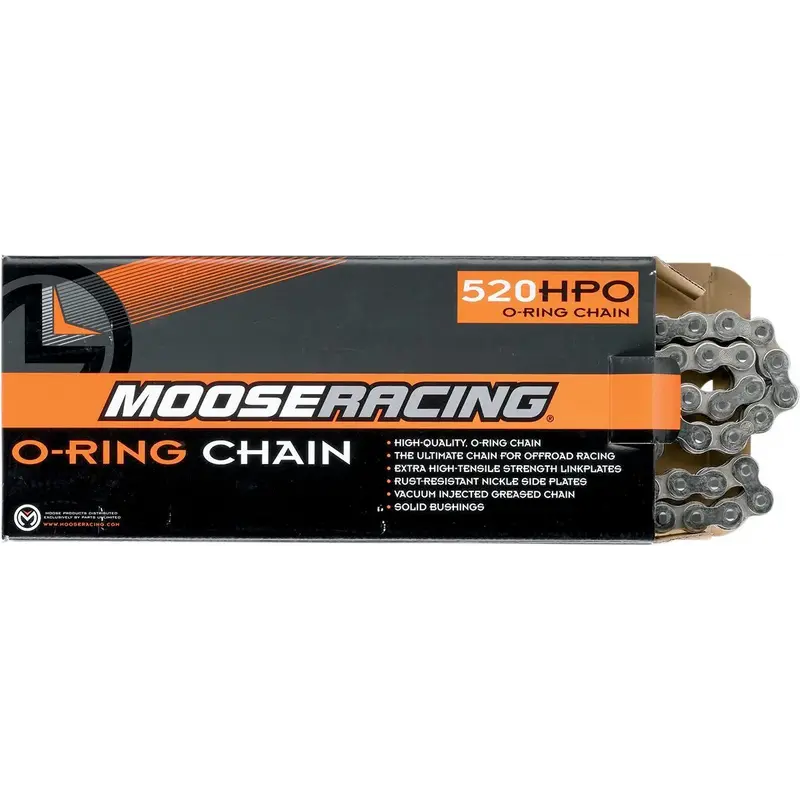 Chaîne de transmssion 520-HPO 114 maillons O-RING Acier