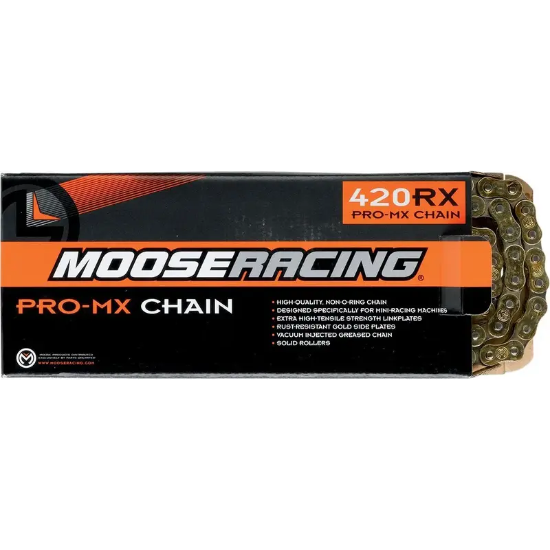 Chaîne de transmssion 420-RXP 114 maillons PRO-MX Or