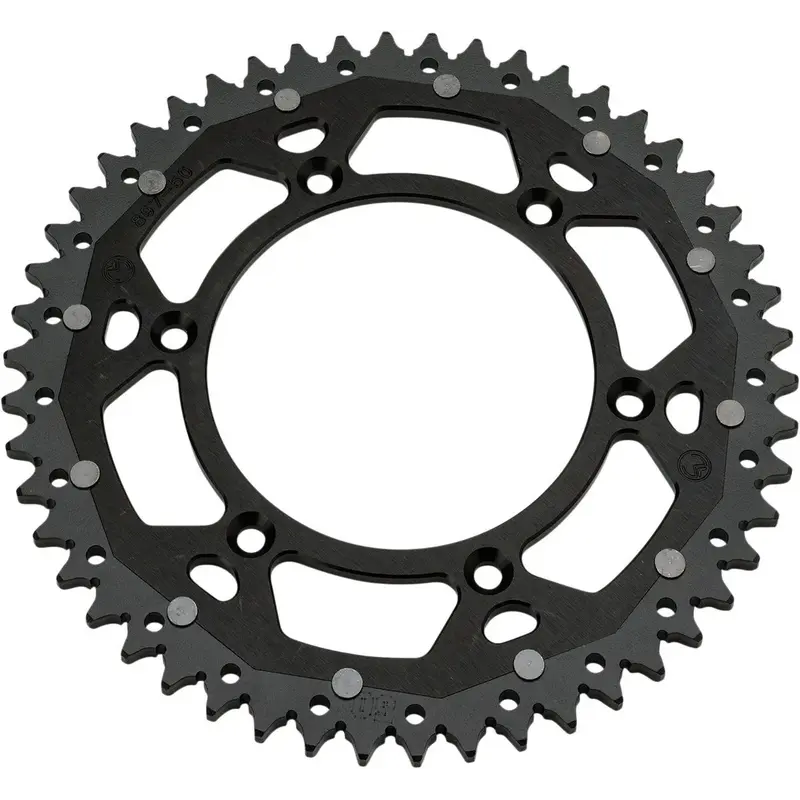REAR SPROCKET / 52 TEETH / 520 PITCH / BLACK/NATURAL / ALUMINIUM/STEEL