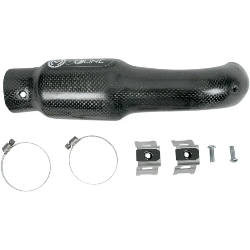 Protection de pot d'échappement en fibre de carbone pour moto 250 suzuki,yamaha,kawasaki