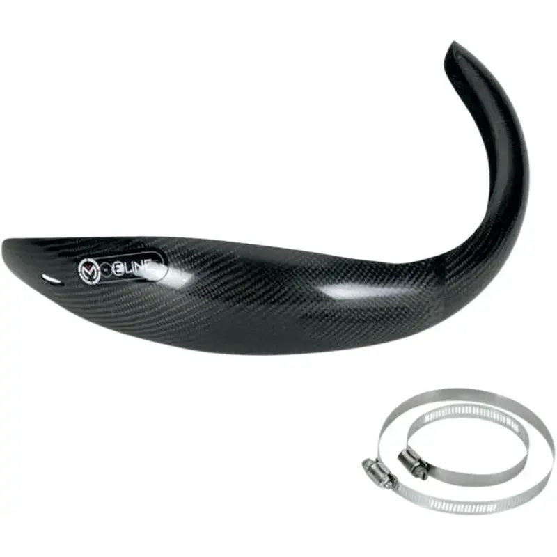 Protection de pot d'échappement en fibre de carbone pour moto