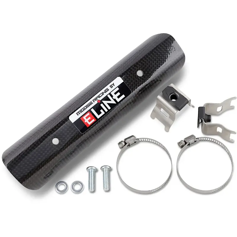 Protection de coude d'échappement noir pour moto 4temps de 203mm