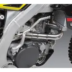 Ligne complète YOSHIMURA RS-12 Signature Series inox/silencieux alu/casquette carbone Suzuki RM-Z450