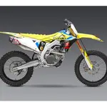 Ligne complète YOSHIMURA RS-12 Signature Series inox/silencieux alu/casquette carbone Suzuki RM-Z450
