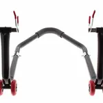 Béquille arrière BIHR démontable universelle noir avec supports en &quot;V&quot;