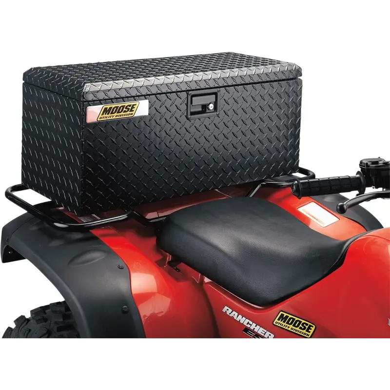 ALUMINUM ATV BOXES REAR TRUNK CARGO BOX BLACK