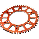 Couronne SCAR 49 dents alu ultra-light anti-boue pas 520 type SRS530 orange