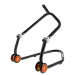 Béquille avant sous té BIHR Home Track noir mat roues orange