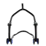 Béquille avant sous té BIHR Home Track noir mat roues bleu